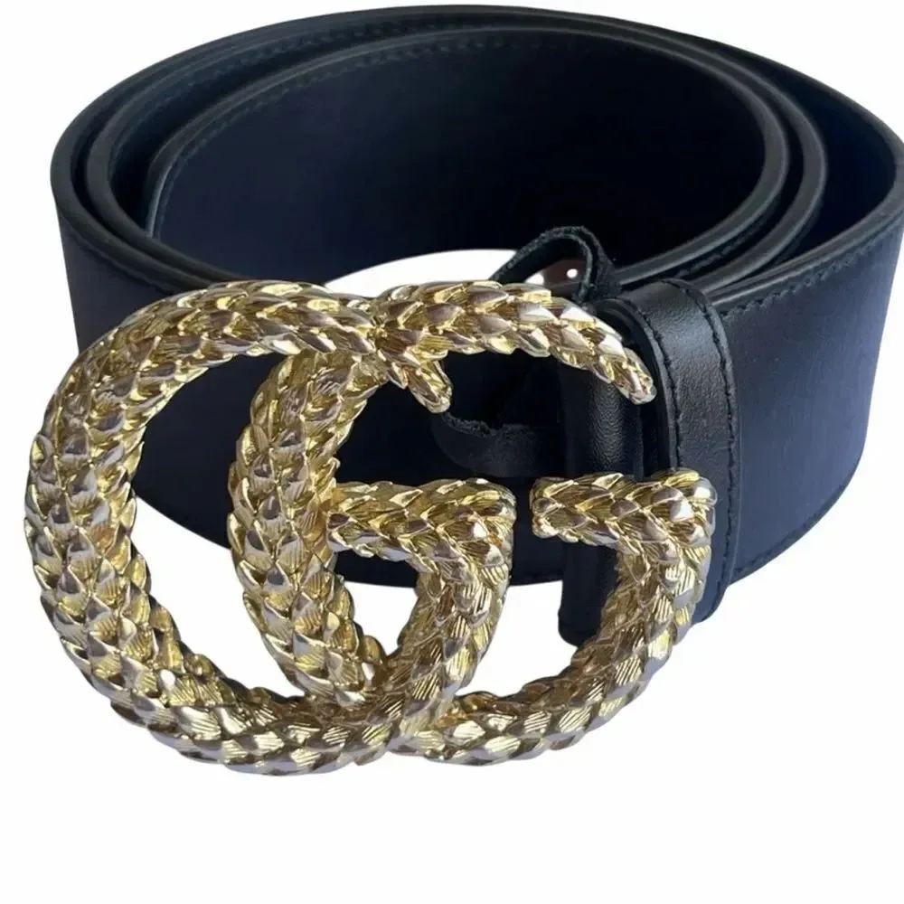 Authentic Gucci Black Leather Belt(Size 75)